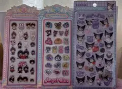 キャラクターシールセット 3シート入り エンジェルブルー　モンチッチ　クロミ