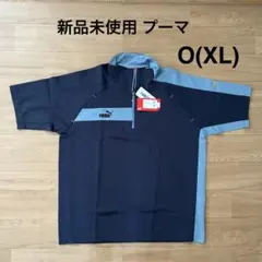 新品未使用 日本製 プーマ半袖シャツ O(LL XL)サイズ グレー×ブルーのサムネイル