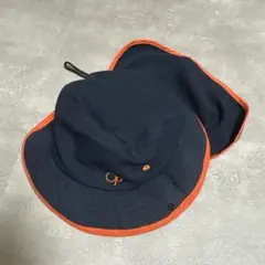 バケットハット ネイビー/オレンジ UVカット
