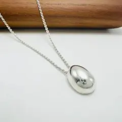 GEORG JENSEN ネックレス　オーバル　ドーム型　925S チェーンのサムネイル