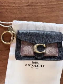 COACH レザーキーケース ブラック/ブラウン
