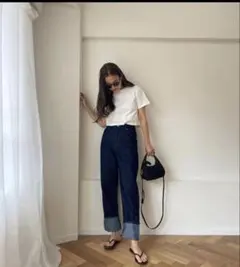trunc88 Back Gather Denim パンツ　さのまいのサムネイル