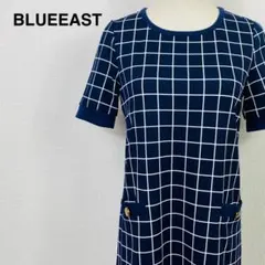 BLUEEAST ブルーイースト　ネイビー チェック 半袖 ワンピースのサムネイル