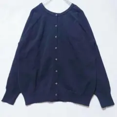 クラシカルエルフ リブ カーディガン 長袖 ラグラン (XL) ブラックのサムネイル