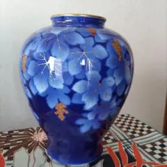☆ 宮内庁御用達 深川製磁 有田焼 金彩 菖蒲 あやめ 花瓶 花生 30cm