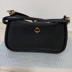 Kate Spade ブラックレザー ショルダーバッグ