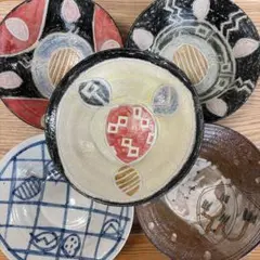 作家　陶芸作家　陶芸家　畑中圭介　常滑焼　中鉢　ボウル　５枚　工芸品のサムネイル