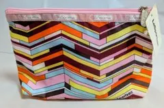 ✨LeSportsac レスポートサック 幾何学模様 マルチカラー ポーチ