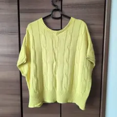 Northernトラックイエローニット ケーブル編み