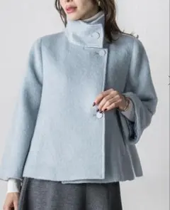 希少☆Dior vintage アルパカ100% フレア ロングコート ブルー - メルカリ