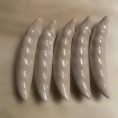 陶器製萩焼箸置き 5個セット 淡いベージュ