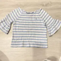 ラルフローレン 3T 七分　ボーダー　水色　ブルー　90 100