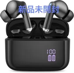 新品 ブラック ワイヤレスイヤホン LEDバッテリー表示