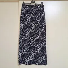 アート柄Iラインプリーツスカート【超美品】