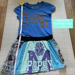 NARUMIYA INTERNATIONALキッズ服 半袖ワンピース 青 130のサムネイル