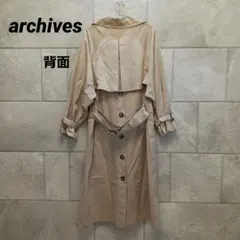【新品未使用】アルシーヴ バックプリーツ トレンチコート ビッグカラーのサムネイル