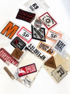 革タグ ミニチップレザータグ50ピース①ハンドメイド素材コラージュ