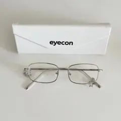 【試着のみ】 eyecon リムレスメガネ　チャーム付き