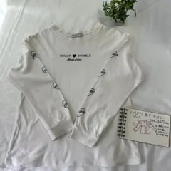 メゾピアノ 長袖カットソー 150 白 ロンT mezzo piano M