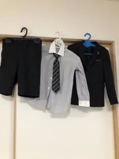 120cm フォーマルスーツ 5点セット　黒