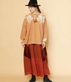 アプロー刺繍トップス チャイハネ ブラウス チュニックのサムネイル