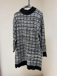 INGNI ニットワンピ 黒 白