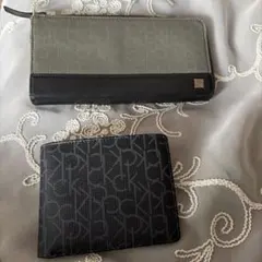 CK 財布 グレー/ブラック 2点セット