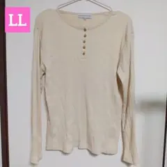 SEASON REASON リブ編みヘンリーネック長袖Tシャツ　LLのサムネイル