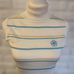 【美品】CLATHAS ボーダー タートルネック ノースリーブ ニットのサムネイル