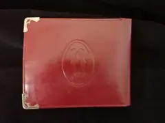 残念シリーズ4 カルティエ（Cartier) ボルドー メンズ 2つ折り札入れ