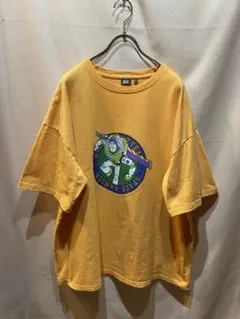 TOY STORY バズライトイヤー Tシャツ イエロー L メンズ　ディズニー