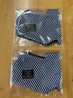 MUGEN 턱 스트랩, 체크 패턴, 2개 세트