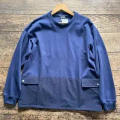 新品　gym master ジムマスター　切替ロンＴ　ネイビー　L