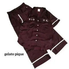 ​gelatopique/ジェラートピケ サテンロゴシャツ セットアップ ワイン