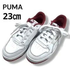 PUMA キャリーナストリート スニーカー ホワイト ✖️ピンク厚底23cm