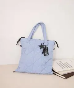 BAYFLOW チャーム付き3WAYキルトトート