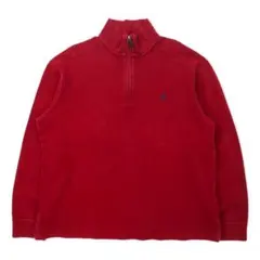POLO BY RALPH LAUREN ハーフジップ スウェット L レッド