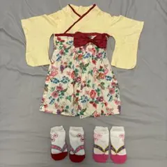 花柄着物スタイルドレス 70