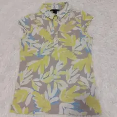 【美品】ZOY ポロシャツ ボタニカル柄 レディース 36のサムネイル