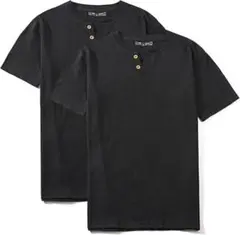 【新品・未使用】Tシャツ XL メンズ 半袖 2枚組 綿100% 無地 ブラック