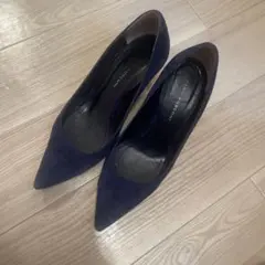 FABIO RUSCONI パンプス スウェード ネイビー