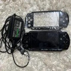 PSP 1000 本体　 3点セット　充電器　予備カバー　ブラック