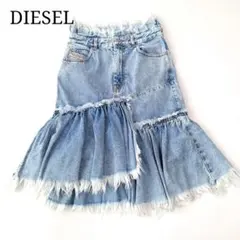 ディーゼル/DIESEL　デニムスカート　アシンメトリーヴィンテージウォッシュのサムネイル