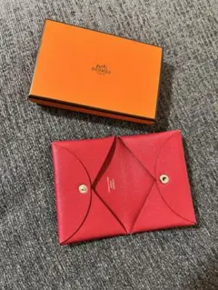 け*う様 HERMES 名刺入れ カードケース オレンジ - メルカリ