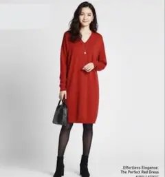 UNIQLO 3Dエクストラファインメリノコクーンワンピース　ゆったりMサイズ