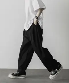 ルーズテーパードワイドパンツ　remer