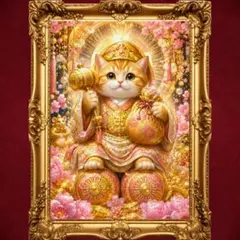 福徳招来☆猫大黒天の開運スピリチュアルアート☆金運 願望成就 くじ運 良縁