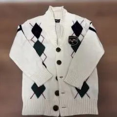 COMME CA ISM キッズ カーディガン 100A アーガイル