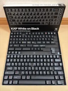KAP White on Black　キーキャップ　PBTフルセット