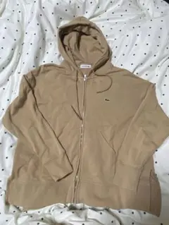 LACOSTE ベージュ ジップアップパーカー サイズ34